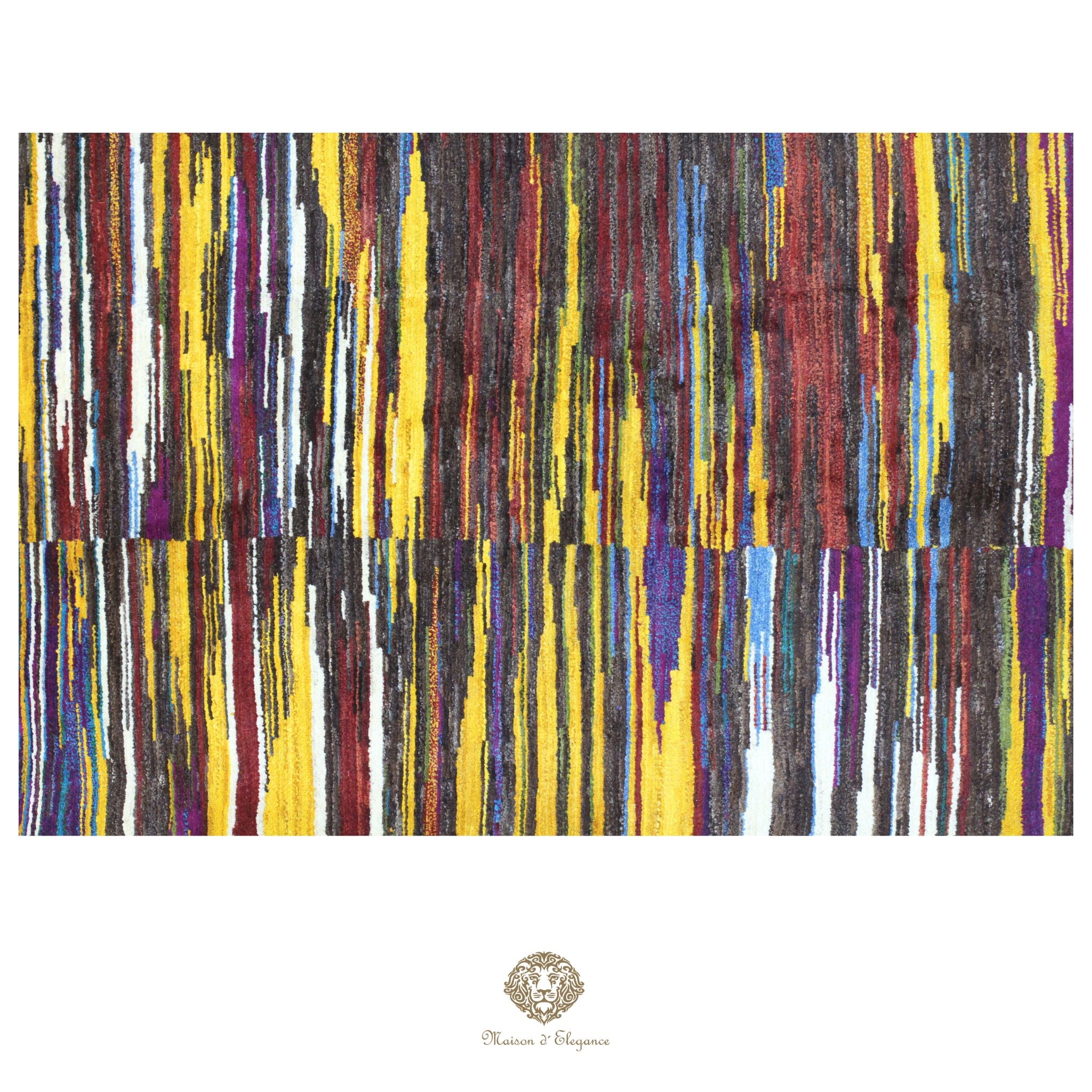 Alfombra persa Kashkuli colorida vistosa | Gabbeh de lana hecha a mano 165 x 238 cm