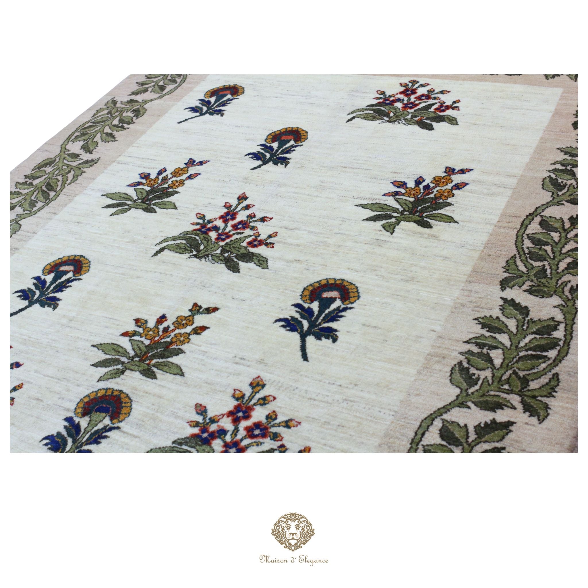 Alfombra persa Trible Fine Kashkuli con tintes naturales | Gabbeh de lana hecha a mano 156 x 197 cm