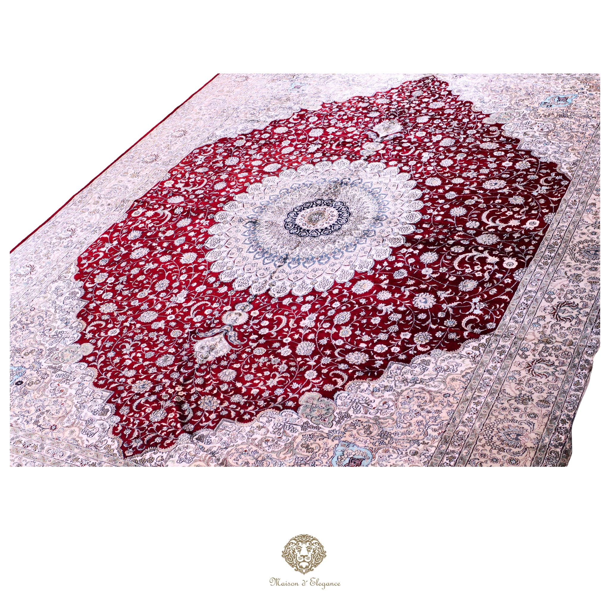 Alfombra china de seda de alta gama, exclusiva, hecha a mano | obra maestra, 314 x 443 cm