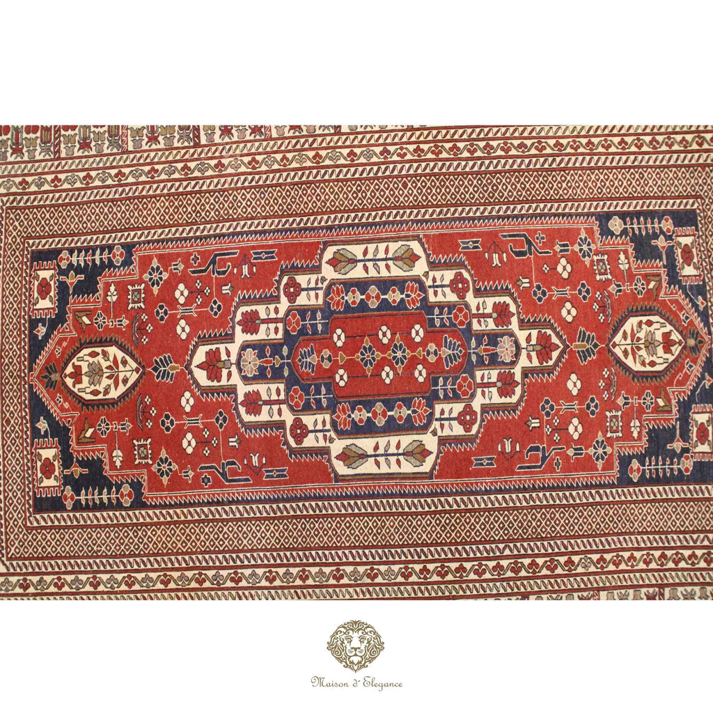 Fine Rare Flat-Weave Sumac Persian Wool Kilim | Medallion Design