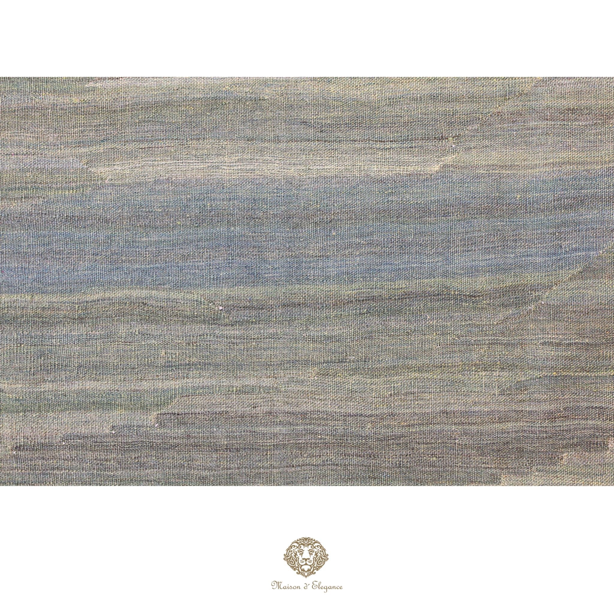 Alfombra Kilim moderna de lana lisa en color neutro con tejido plano | Colección Maison Zagros 229x310 cm