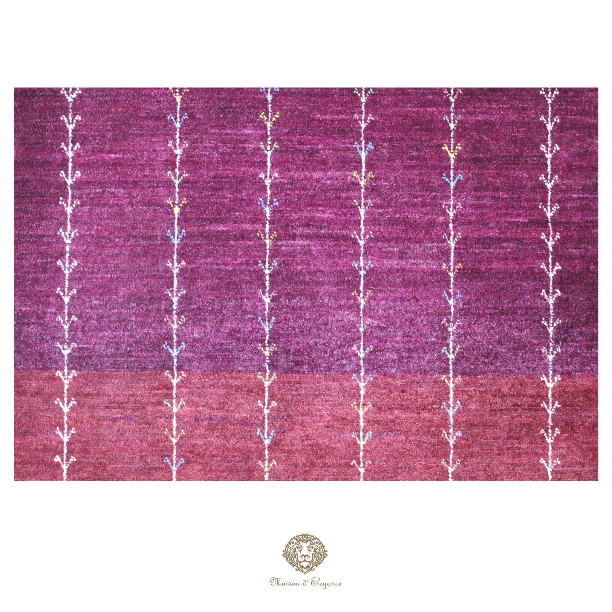 Alfombra persa Kashkuli rojo tribal naturale color | Gabbeh de lana hecha a mano 85 x 120 cm