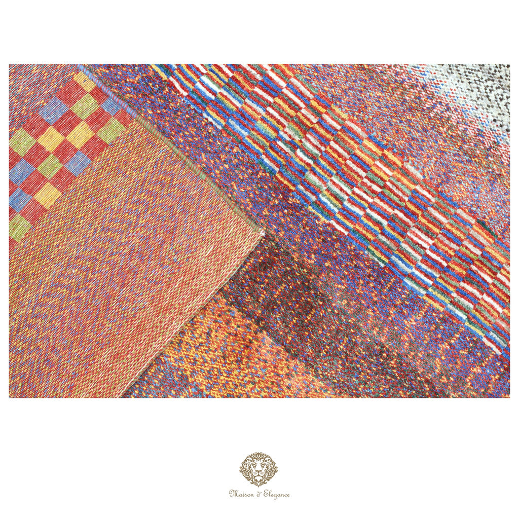 Alfombra persa Trible Fine Kashkuli con tintes naturales | Loribaft de lana hecha a mano 170 x 243 cm