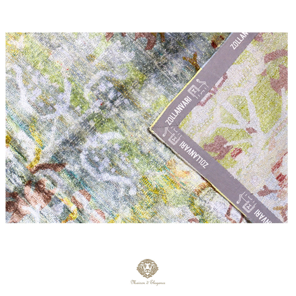 Alfombra persa moderna Kashkuli con tintes naturales | Seda hecha a mano 153 x 232 cm