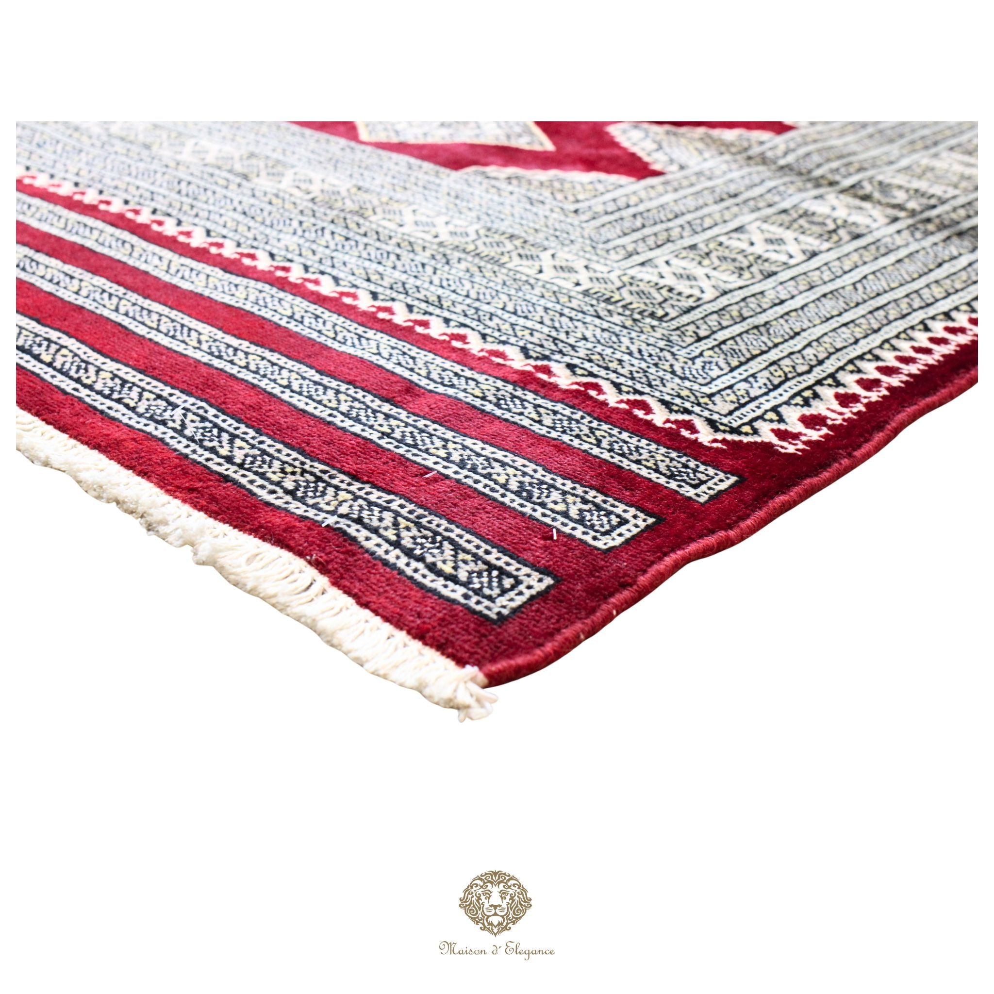 Alfombra de lana Jaldar Bukhara de colores intensos con diseño geométrico | Tradicional 203x312 cm
