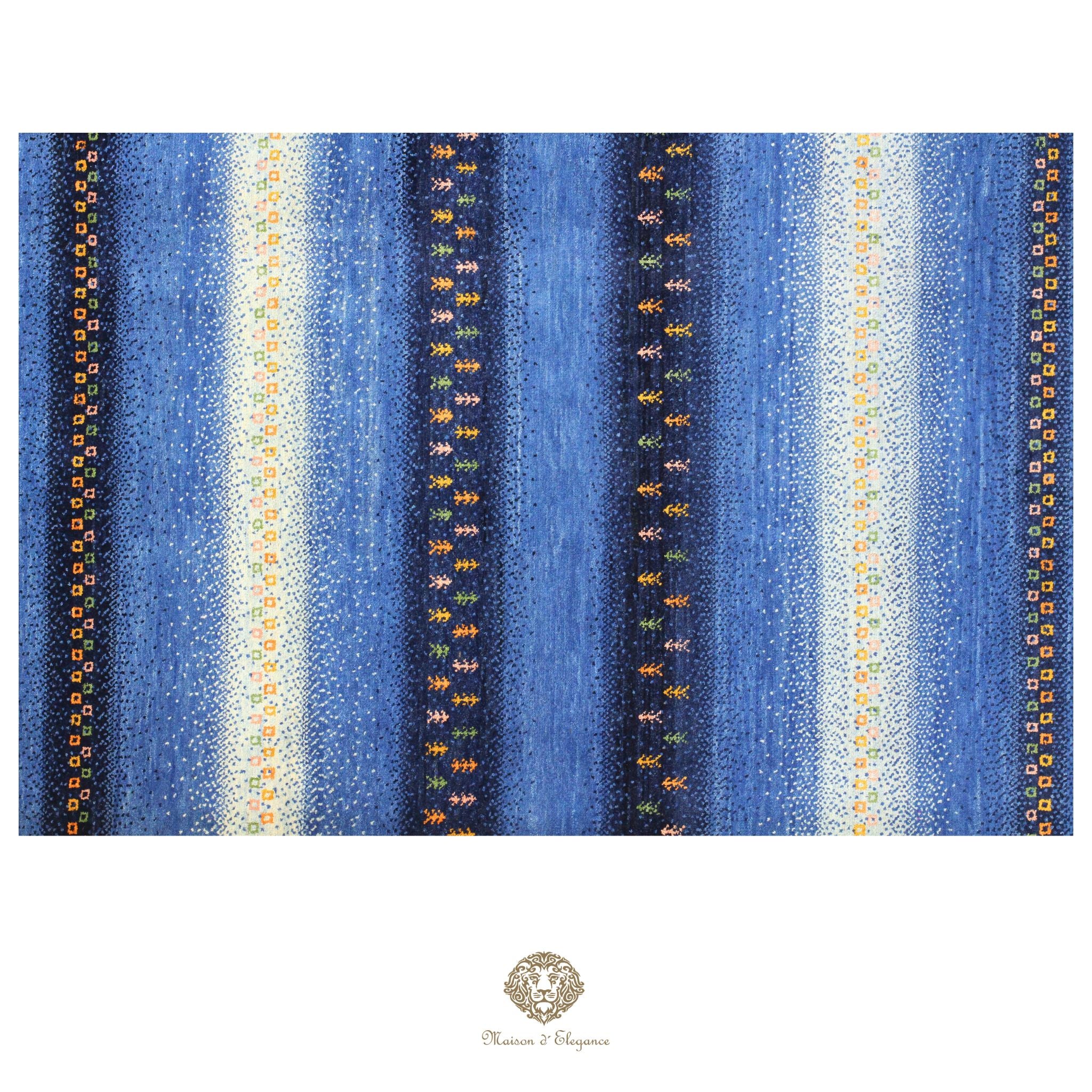 Alfombra persa Kashkuli azul | Gabbeh de lana hecha a mano 170 x 273 cm