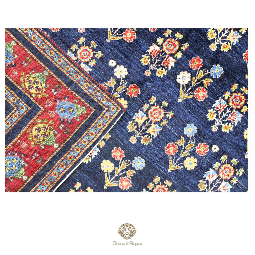 Alfombra persa Trible Fine Kashkuli con tintes naturales | Gabbeh de lana hecha a mano 164 x 238 cm