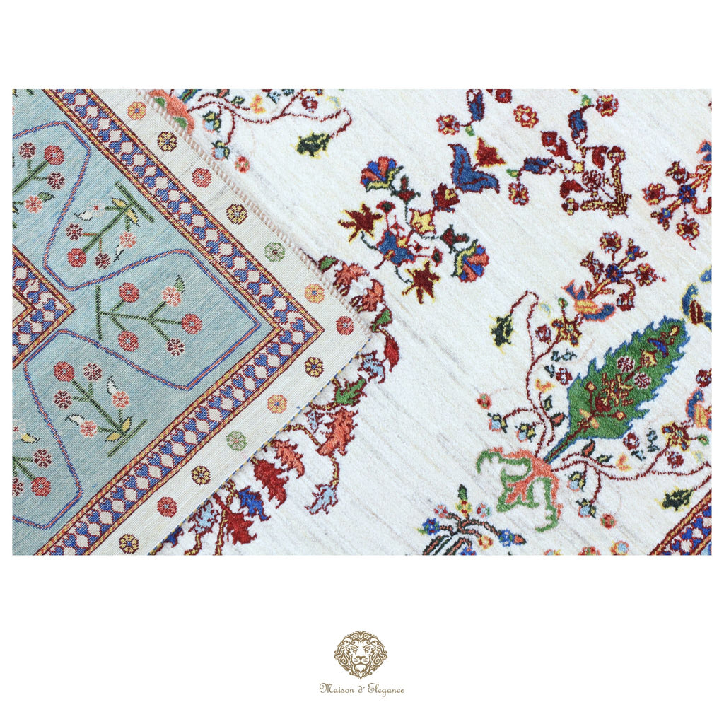 Alfombra persa Trible Fine Kashkuli con tintes naturales | Loribaft de lana hecha a mano 166 x 242 cm