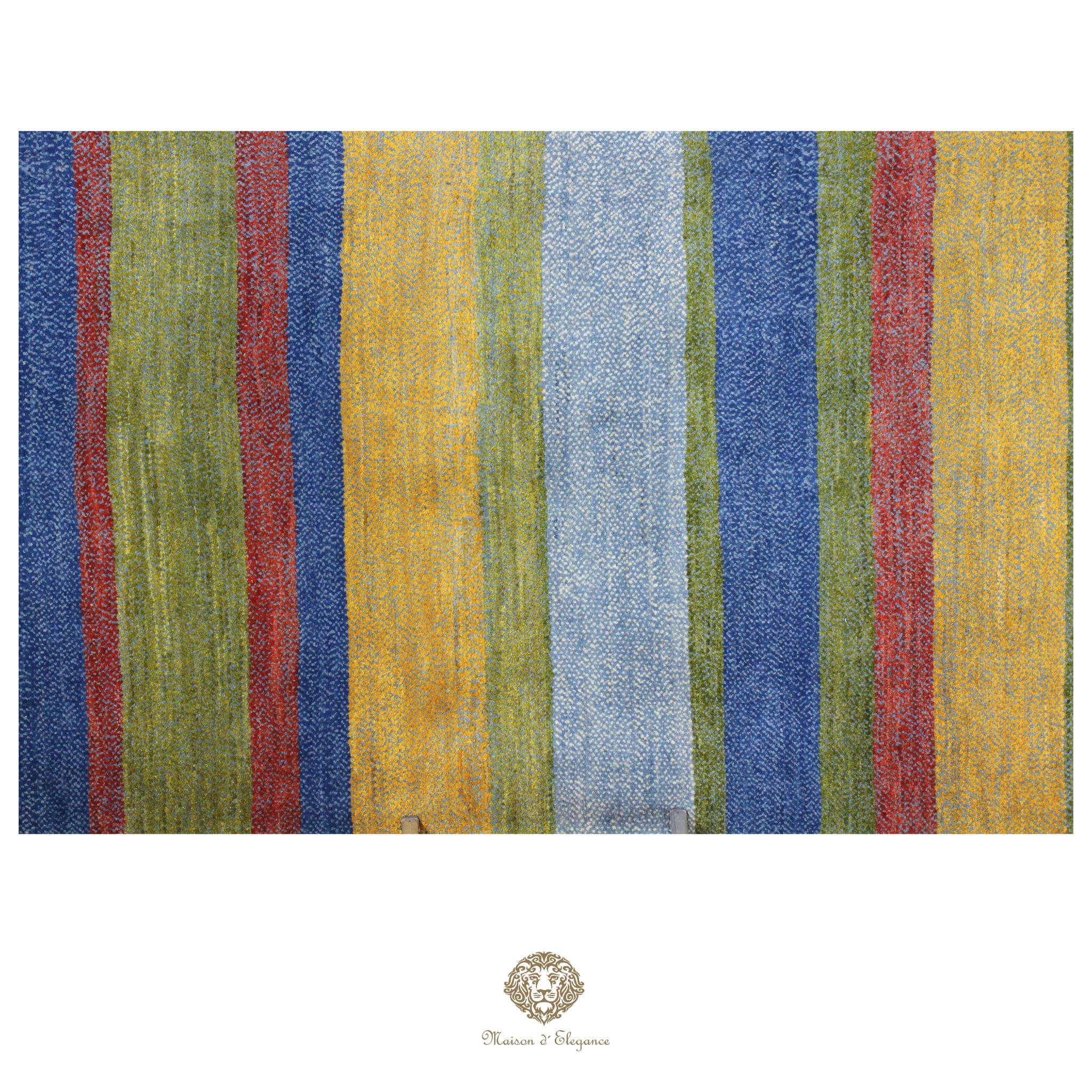 Alfombra persa Kashkuli colorida | Gabbeh de lana hecha a mano 191 x 204 cm