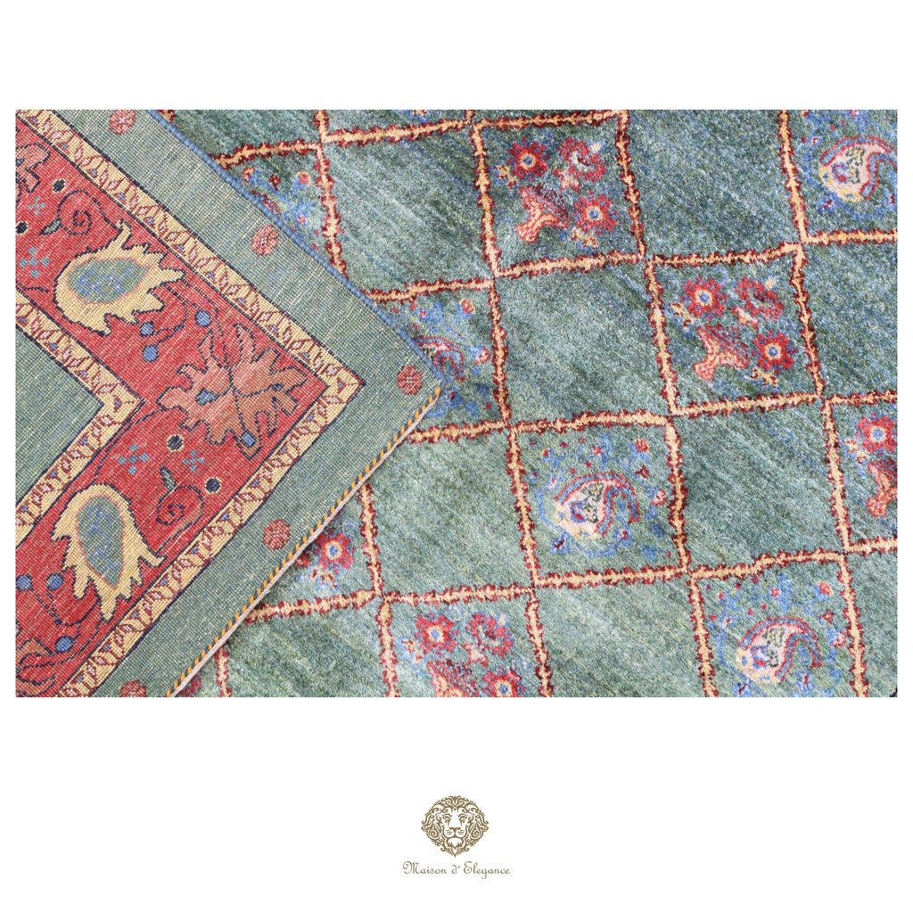 Alfombra persa Trible Fine Kashkuli con tintes naturales | Loribaft de lana hecha a mano 172 x 237 cm