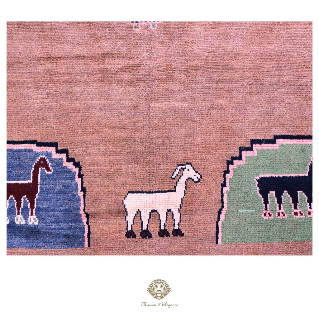Alfombra persa Trible Gabbeh con tintes naturales | Loribaft de lana hecha a mano 191 x 275 cm