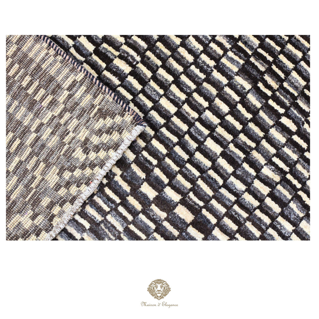 Alfombra persa Kashkuli naturale color tribal | Gabbeh de lana hecha a mano 111 x 183 cm