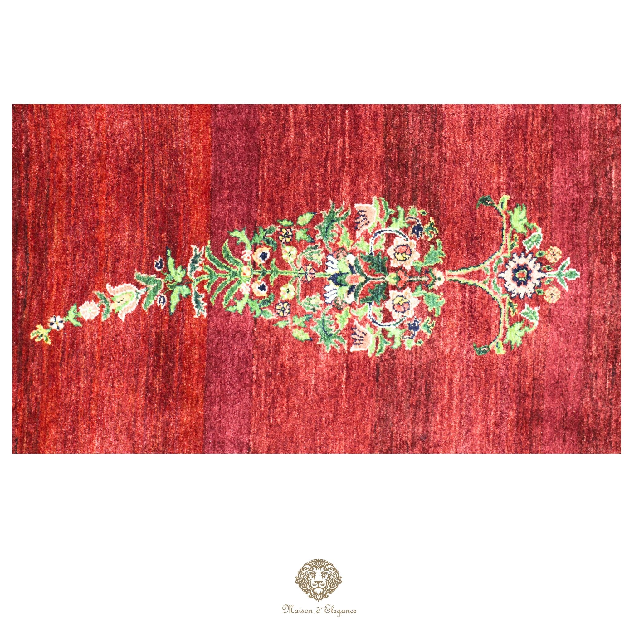 Alfombra Loribaft rojo persa Artesano nómada | Lana Artesanal diseño de ciprés 104x173 cm