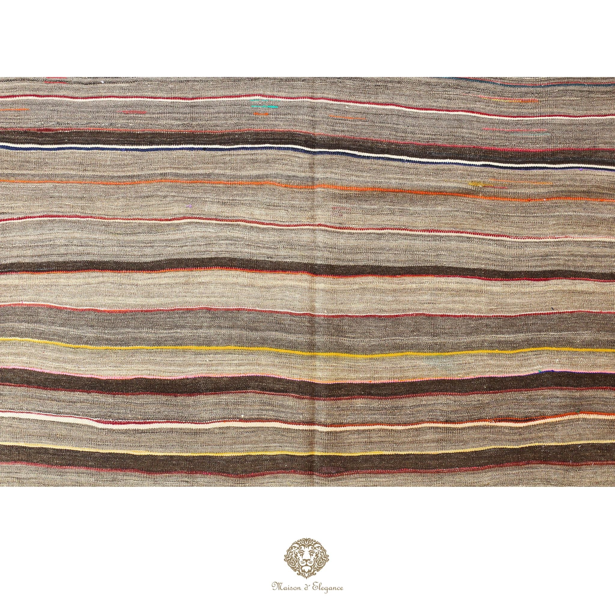 Alfombra Soumak Lana Lisa Color Neutro Tejido Plano | Zagros Maison 180x268 cm