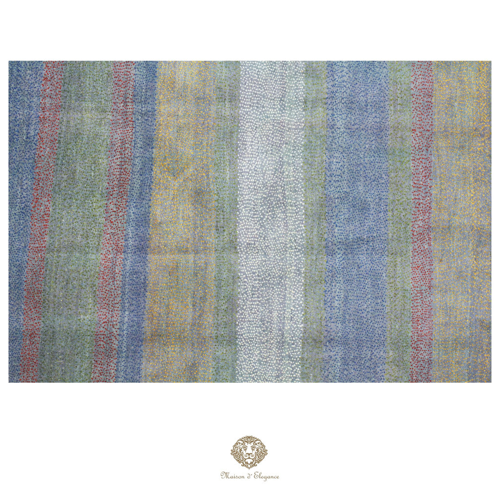 Alfombra persa Kashkuli colorida | Gabbeh de lana hecha a mano 203 x 219 cm