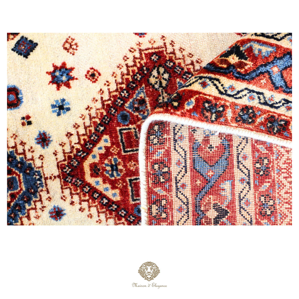 Alfombra persa Trible Fine Kashkuli con tintes naturales | Gabbeh de lana hecha a mano 124 x 199 cm
