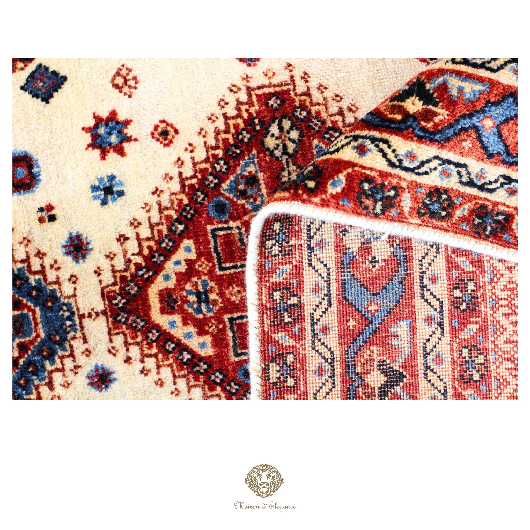 Alfombra persa Trible Fine Kashkuli con tintes naturales | Gabbeh de lana hecha a mano 124 x 199 cm