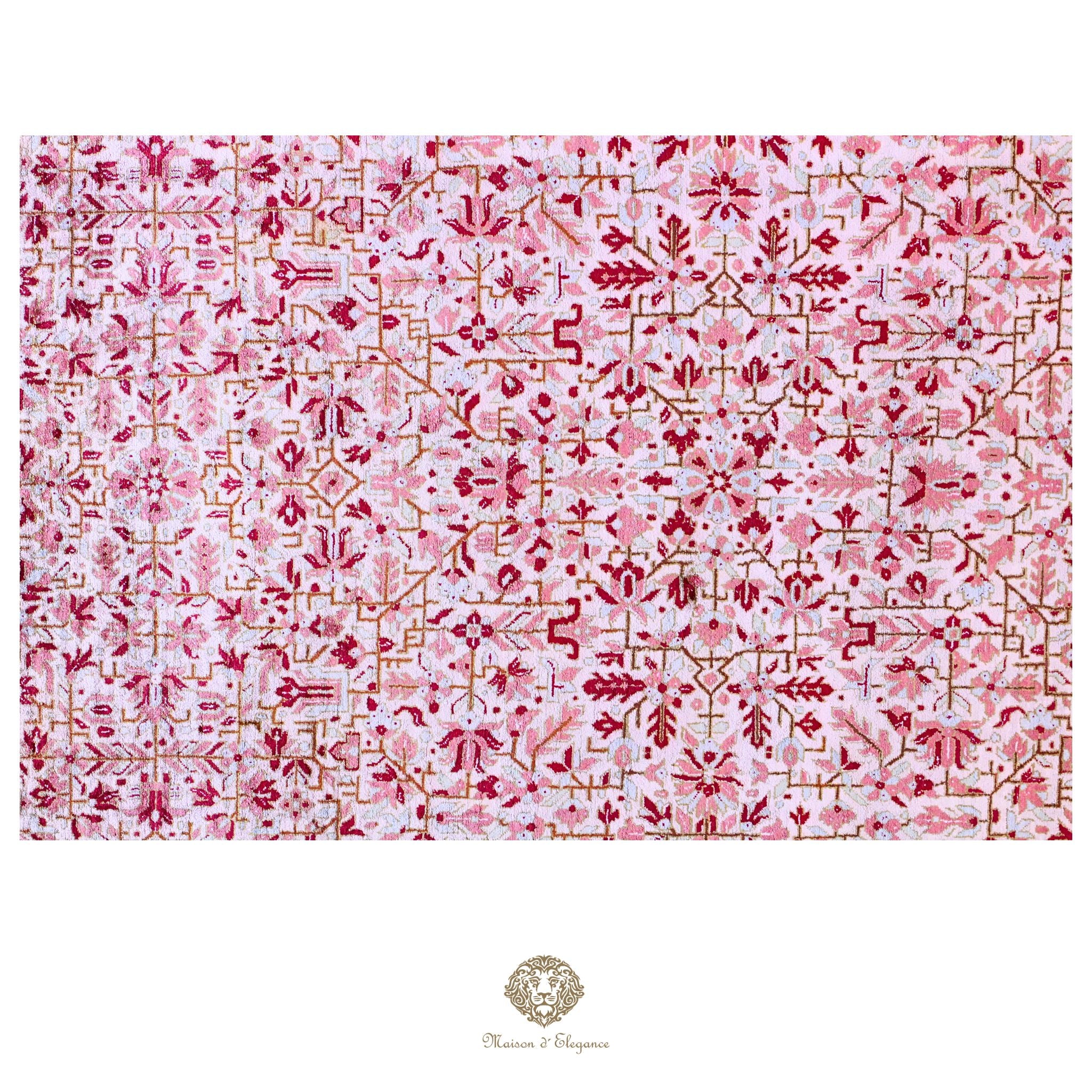 Alfombra persa tipo pasillo de seda pura superfina, anudada a mano, tintes naturales, | obra maestra, firmada, 89 x 350 cm