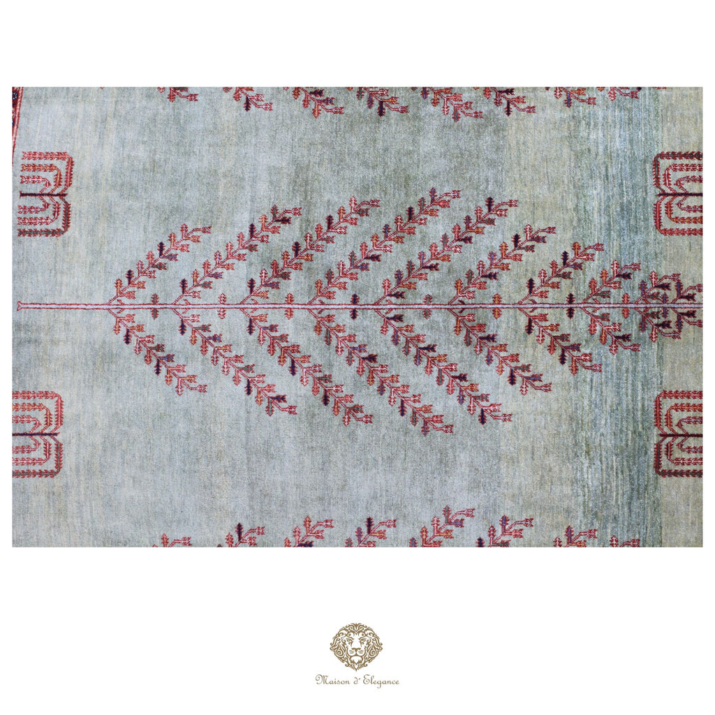 Alfombra persa Trible Fine Kashkuli con tintes naturales | Loribaft de lana hecha a mano 156 x 208 cm