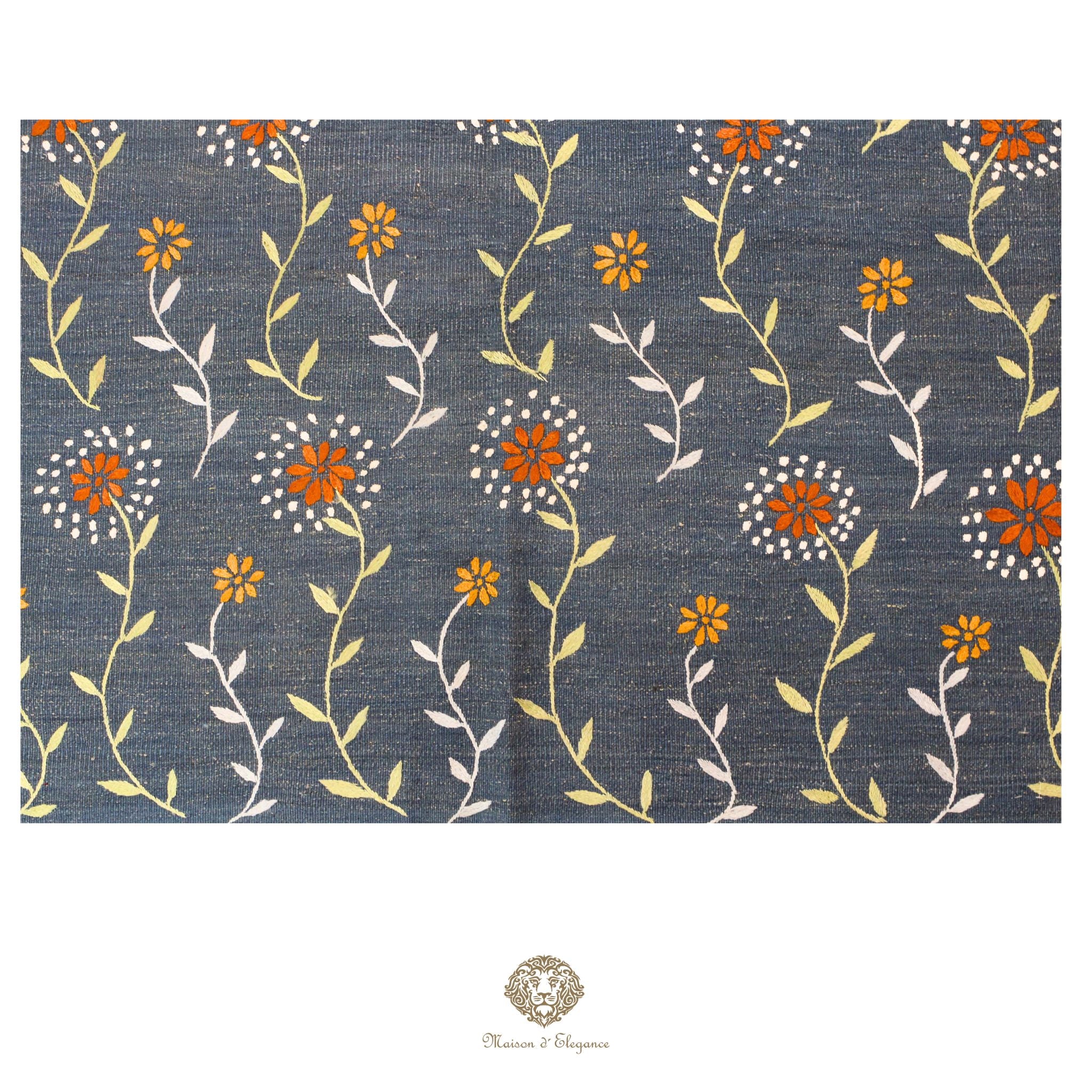 Kilim única moderna Tejido a Mano | Alfombra Plana de Lana y Seda con Tintes Naturales 170x227 m