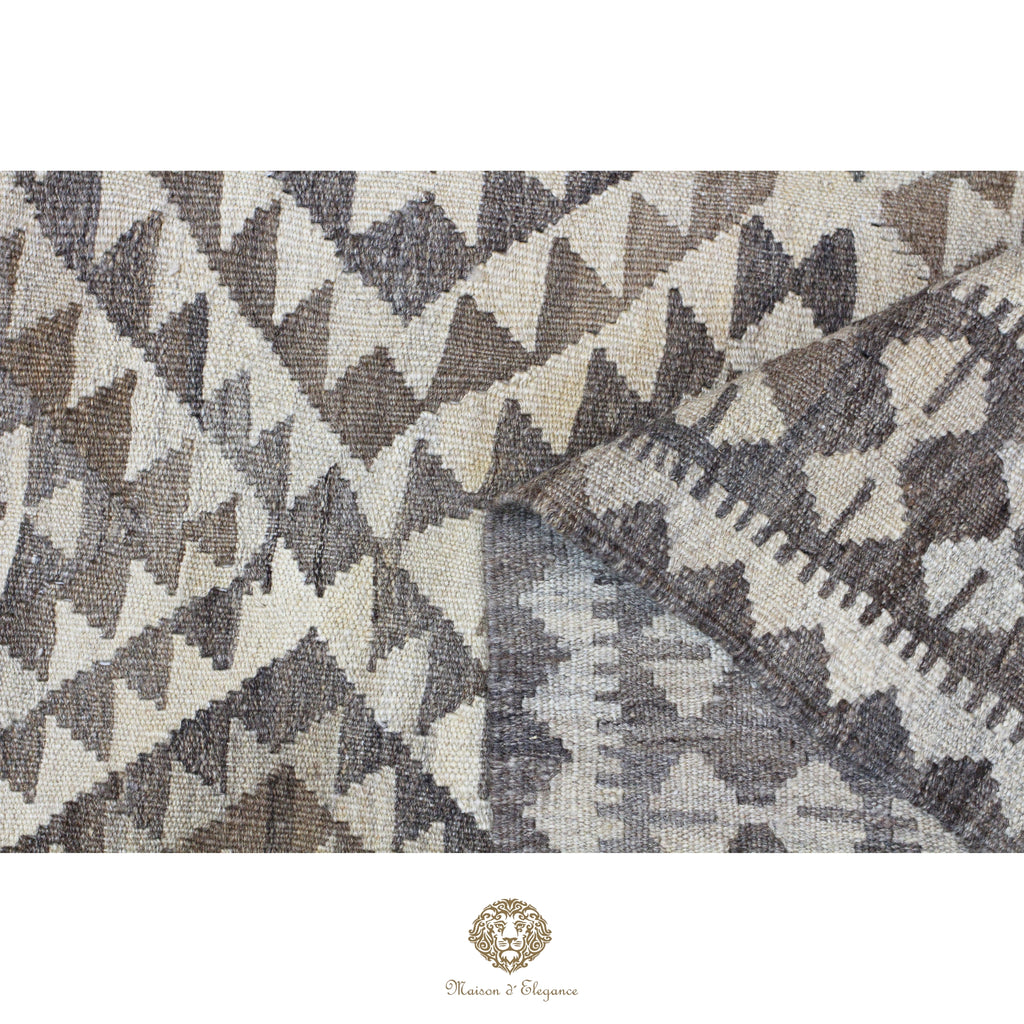 Textile with geometric pattern on a white background