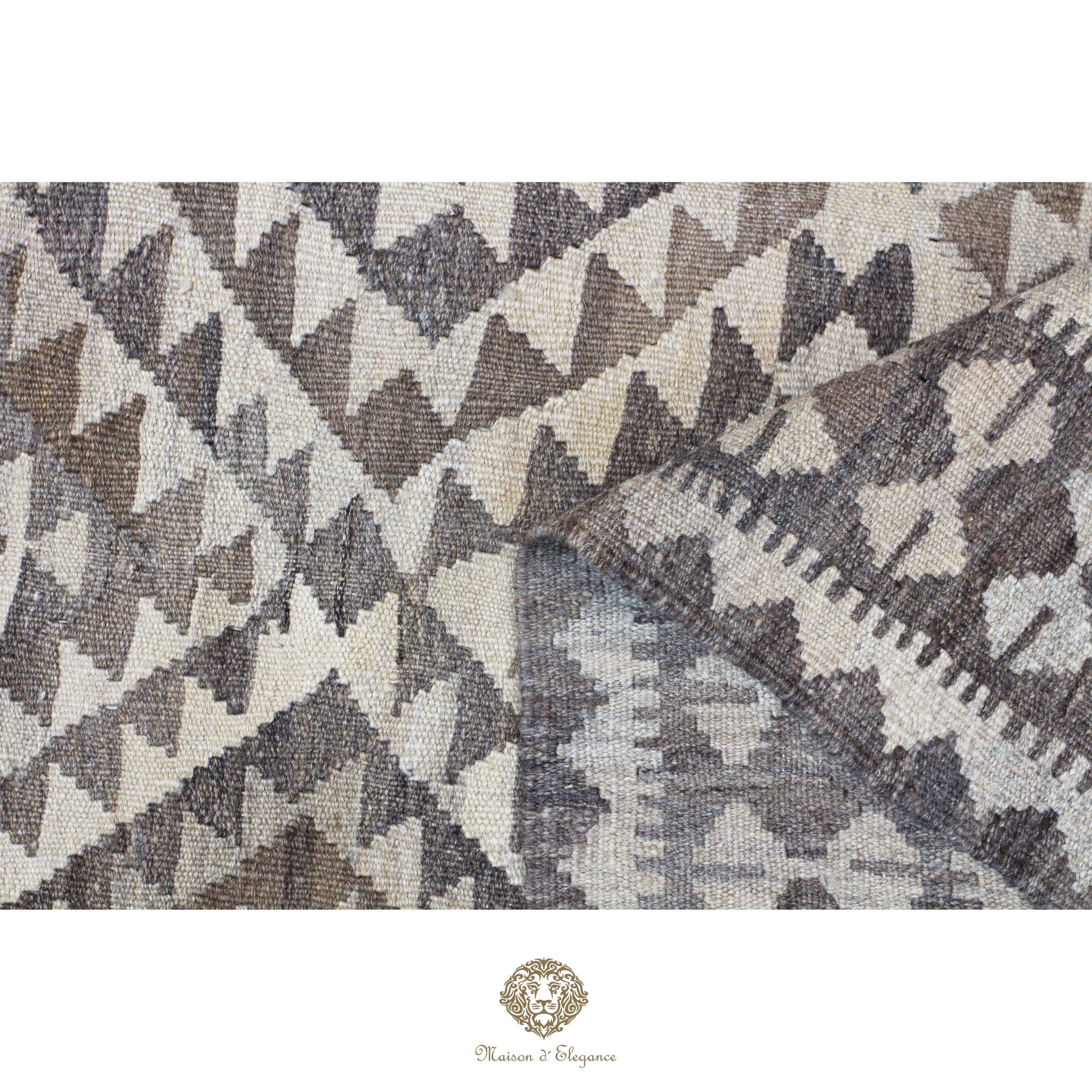 Textile with geometric pattern on a white background