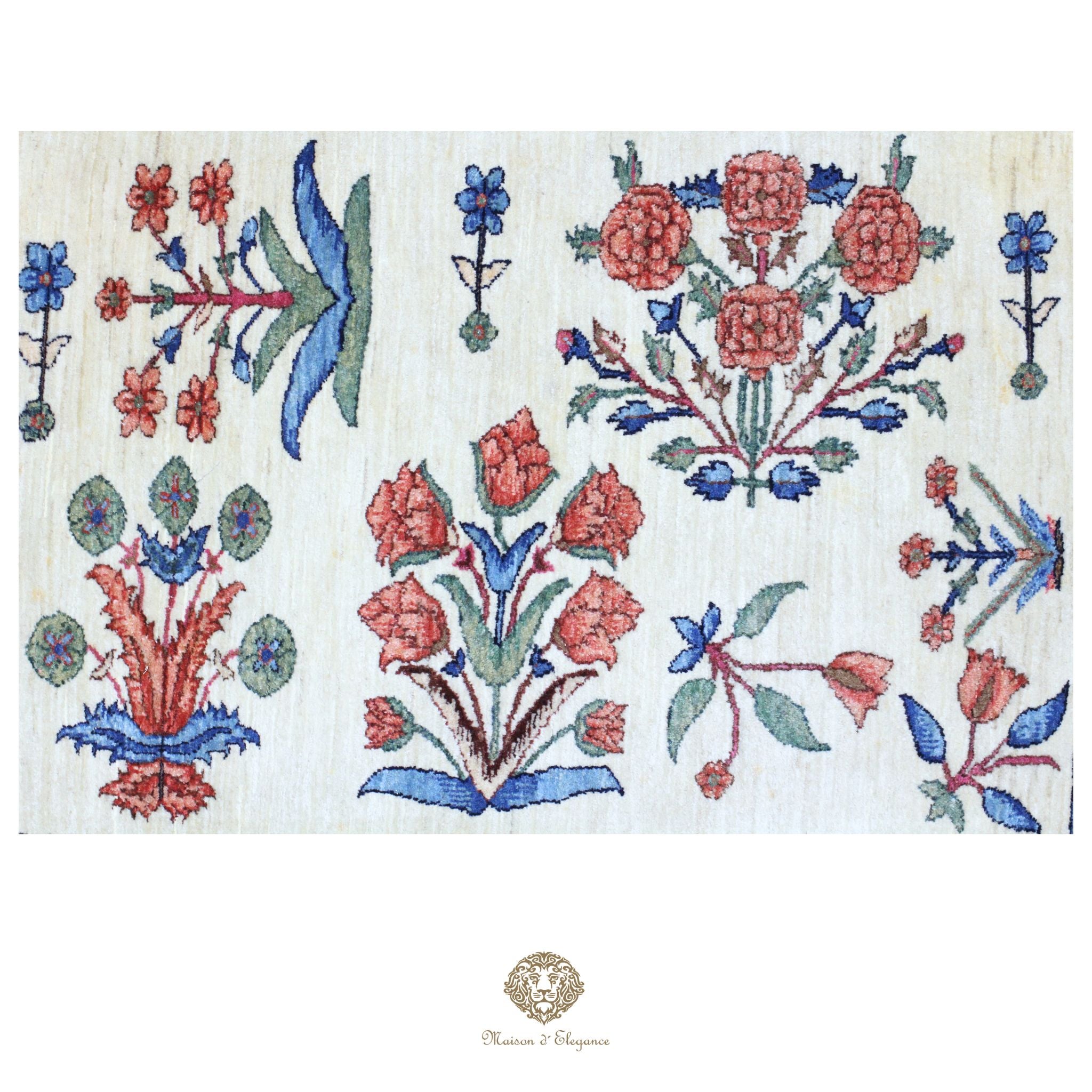 Alfombra persa Trible Fine Kashkuli con tintes naturales | Gabbeh de lana hecha a mano 98 x 126 cm