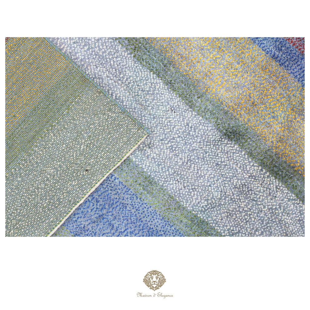 Alfombra persa Kashkuli colorida | Gabbeh de lana hecha a mano 197 x 201 cm