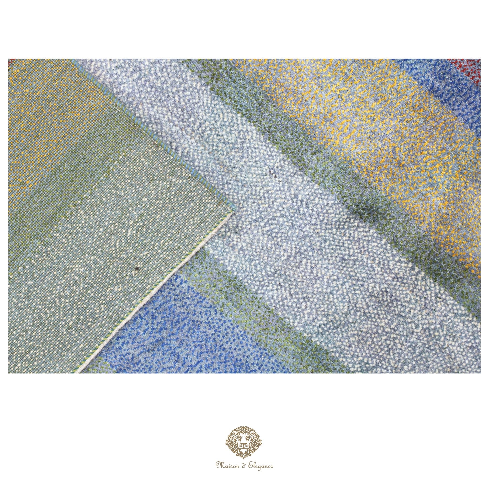 Alfombra persa Kashkuli colorida | Gabbeh de lana hecha a mano 197 x 201 cm