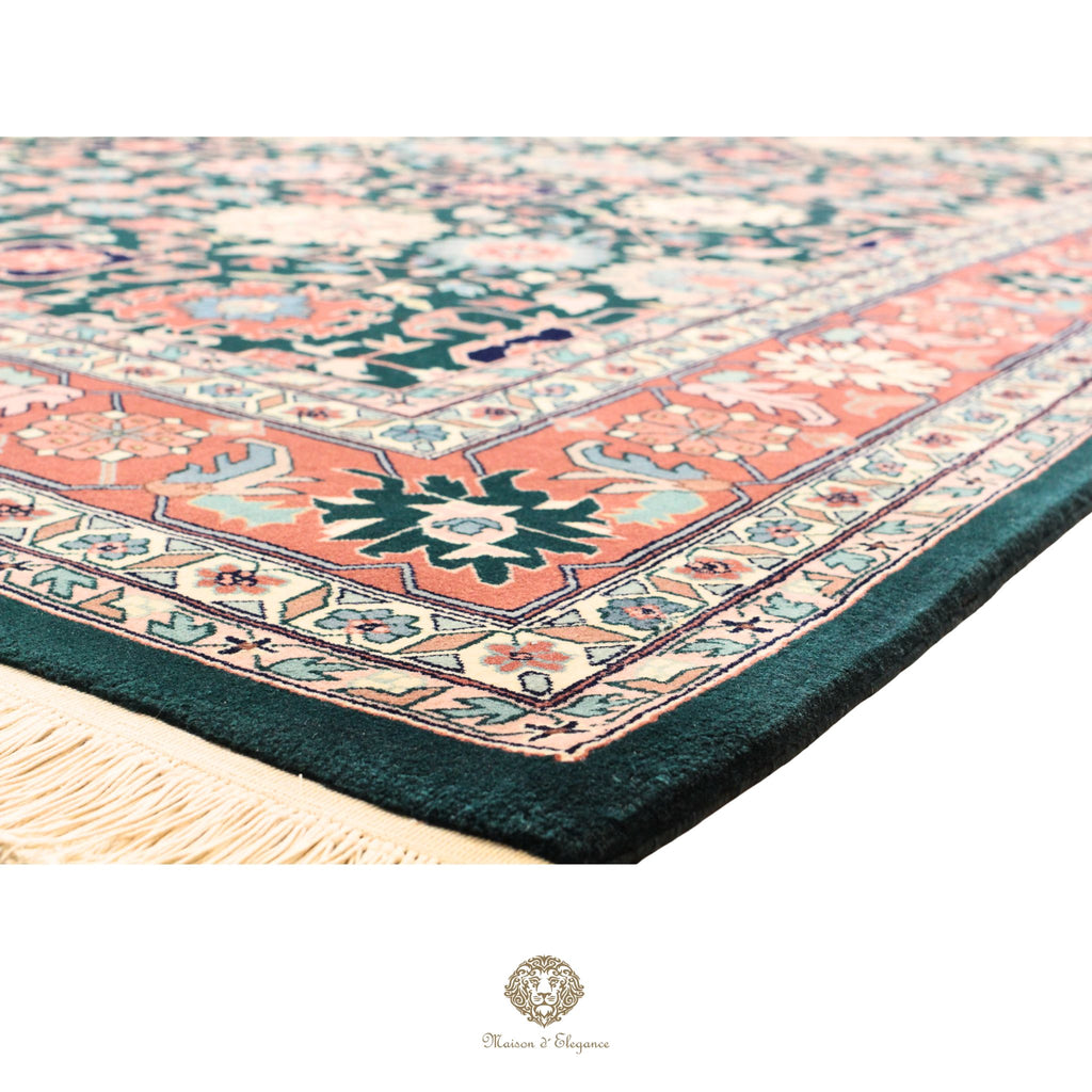 Alfombra de lana superfina con diseño floral verde Heriz | Alfombra Empire Maison 274 x 385 cm