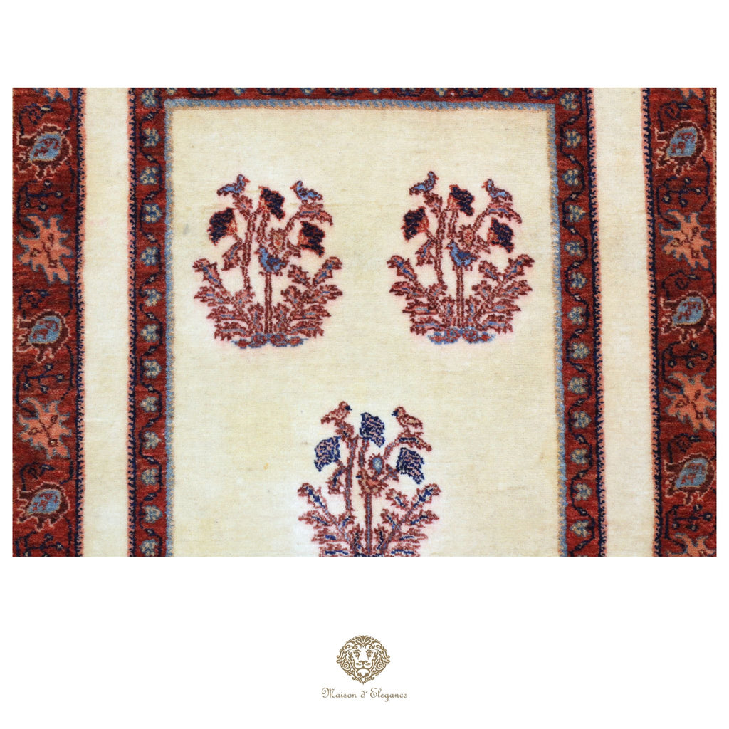 Alfombra persa Trible Fine Kashkuli con tintes naturales | Gabbeh de lana hecha a mano 102 x 195 cm
