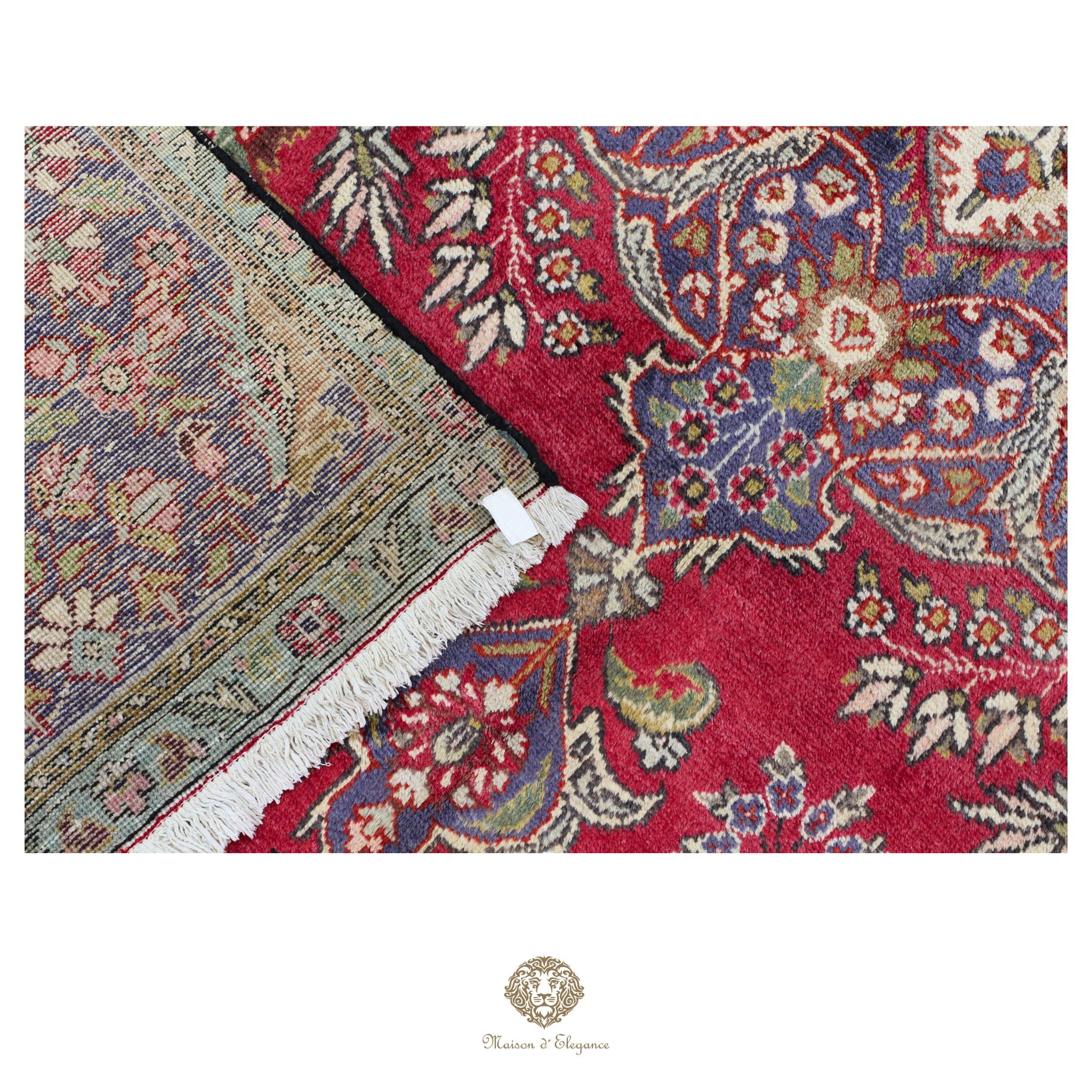 Alfombra persa clásica de lana Tabriz teñida naturalmente | Diseño de medallón hecho a mano 295 x 405 cm