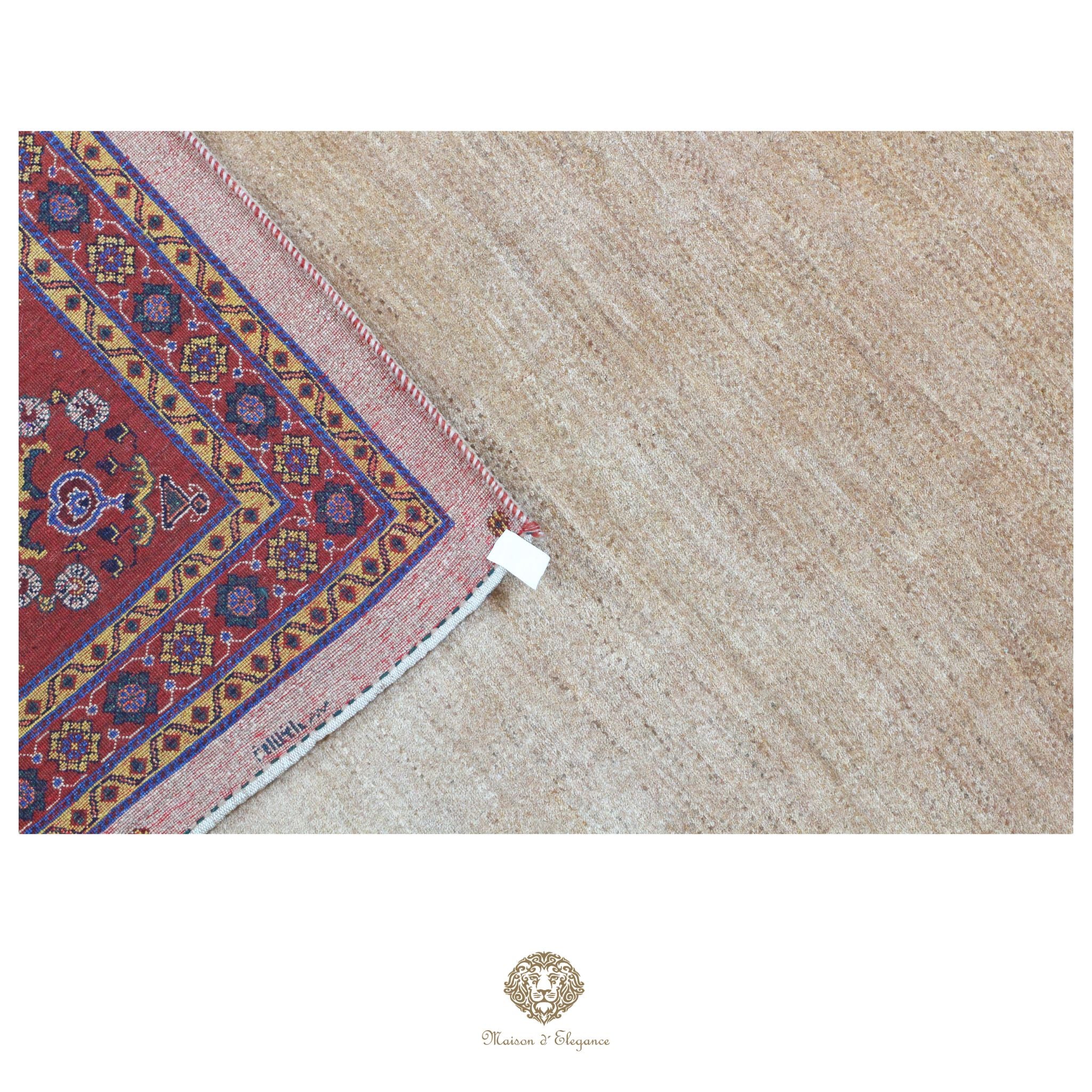 Alfombra persa Trible Fine Kashkuli con tintes naturales | Loribaft de lana hecha a mano 164 x 237 cm