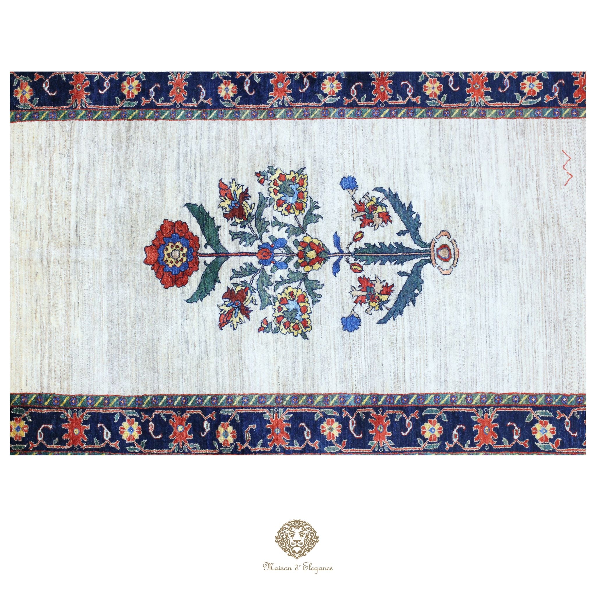 Alfombra persa Trible Fine Kashkuli con tintes naturales | Gabbeh de lana hecha a mano 170 x 240 cm