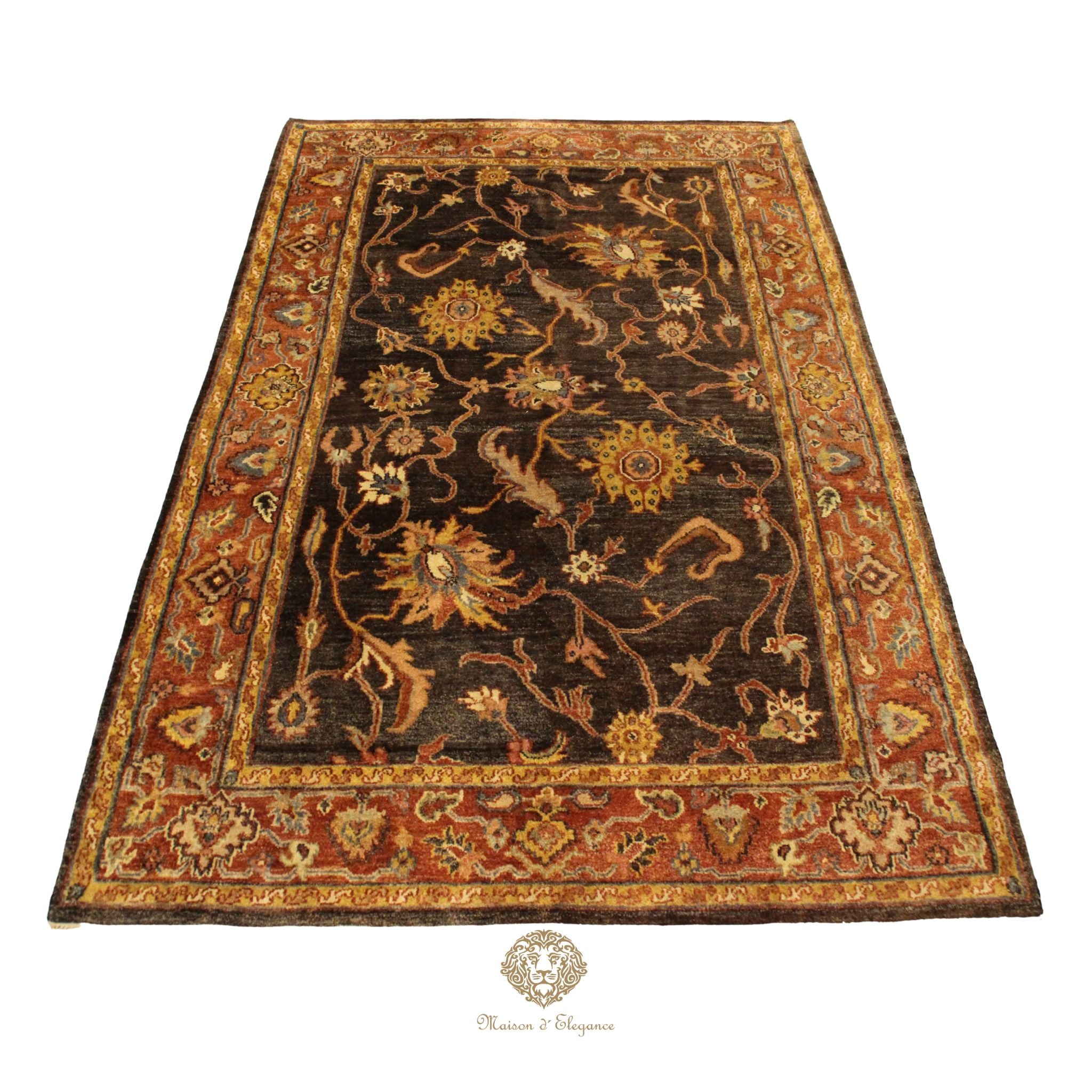 Alfombra Hindú Mahal Floral Lana - Hecha a Mano 287 x 178 cm