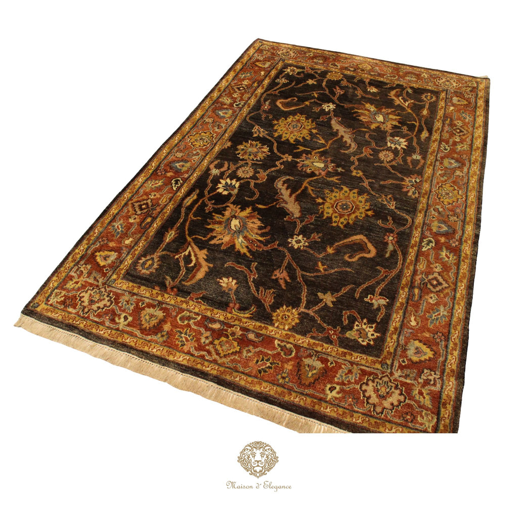 Alfombra Hindú Mahal Floral Lana - Hecha a Mano 287 x 178 cm