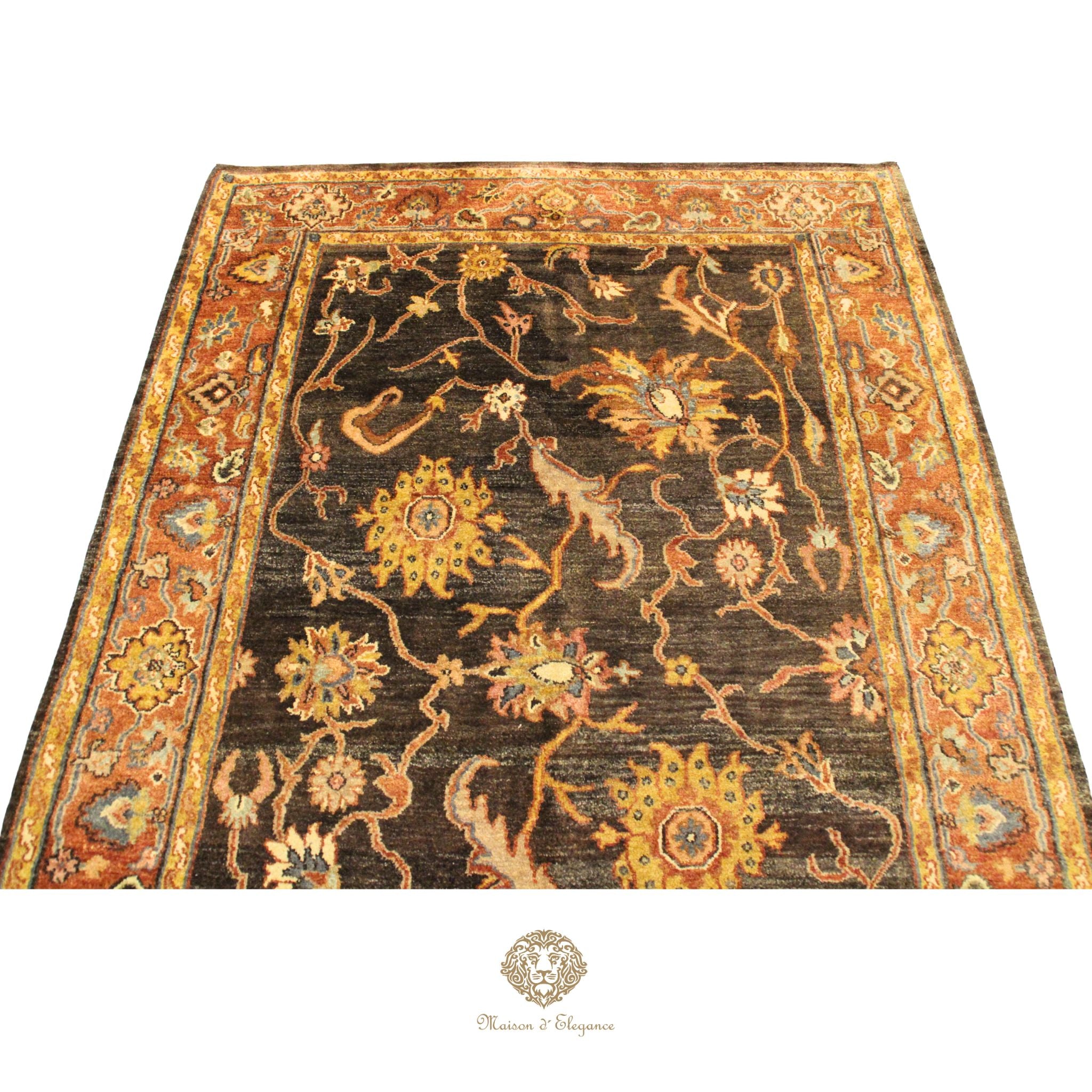 Alfombra Hindú Mahal Floral Lana - Hecha a Mano 287 x 178 cm