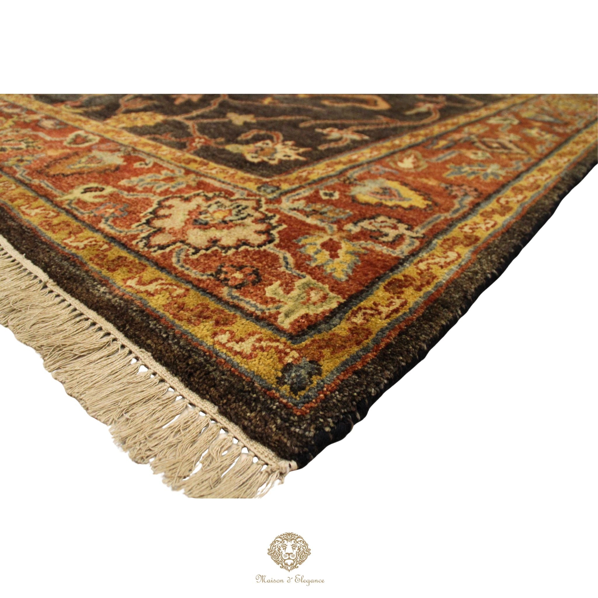 Alfombra Hindú Mahal Floral Lana - Hecha a Mano 287 x 178 cm