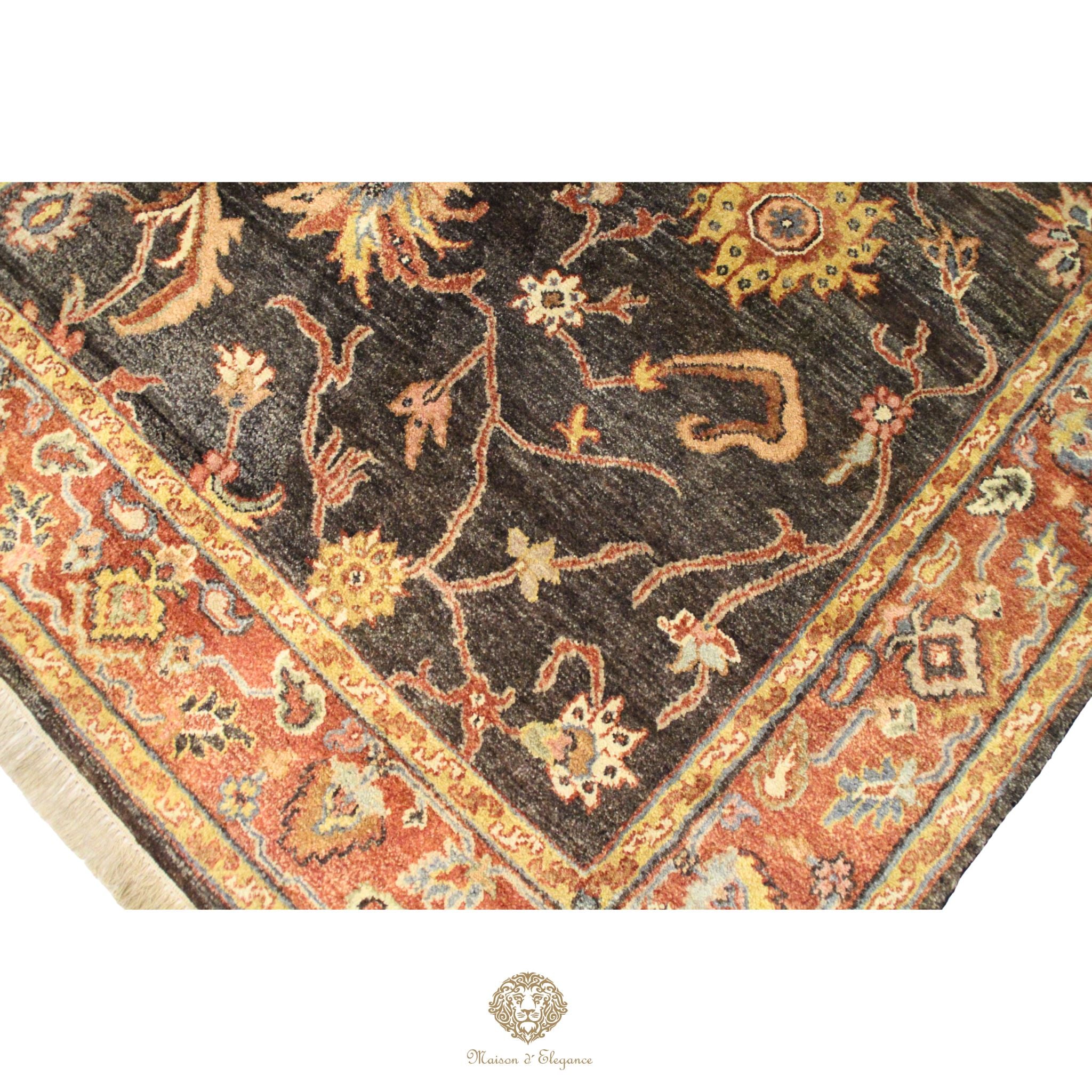 Alfombra Hindú Mahal Floral Lana - Hecha a Mano 287 x 178 cm