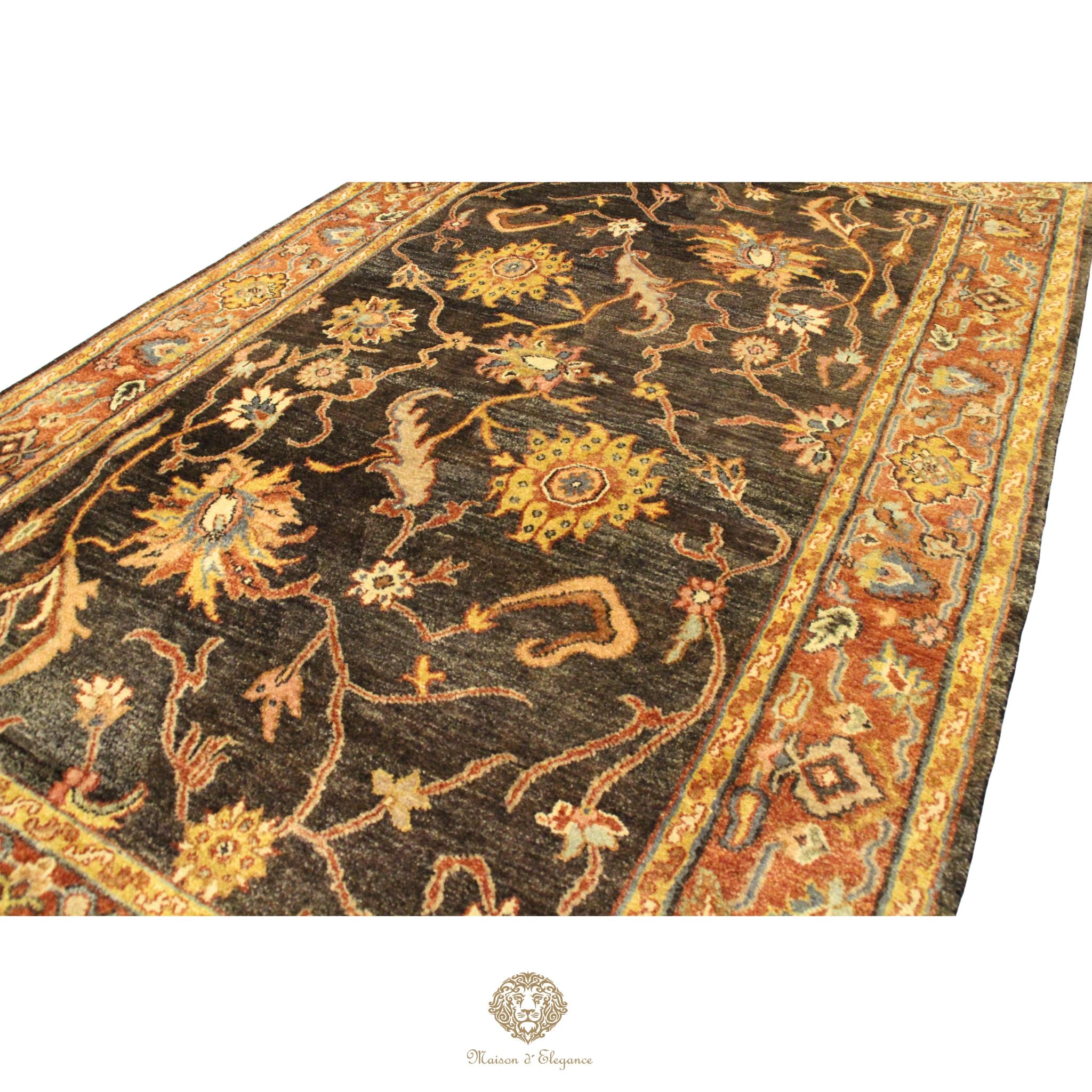 Alfombra Hindú Mahal Floral Lana - Hecha a Mano 287 x 178 cm