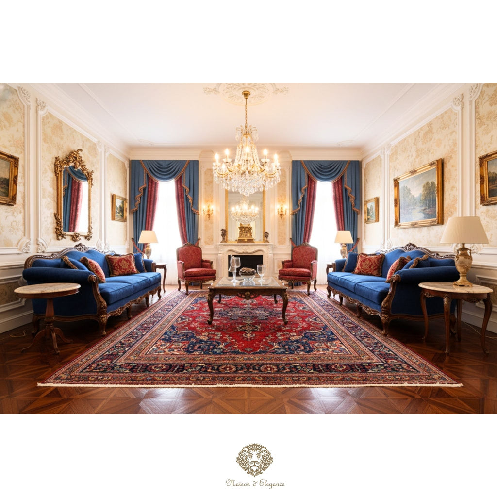 Alfombra Tradicional Lana Medallón Central Hecha a Mano 300 x 198 cm