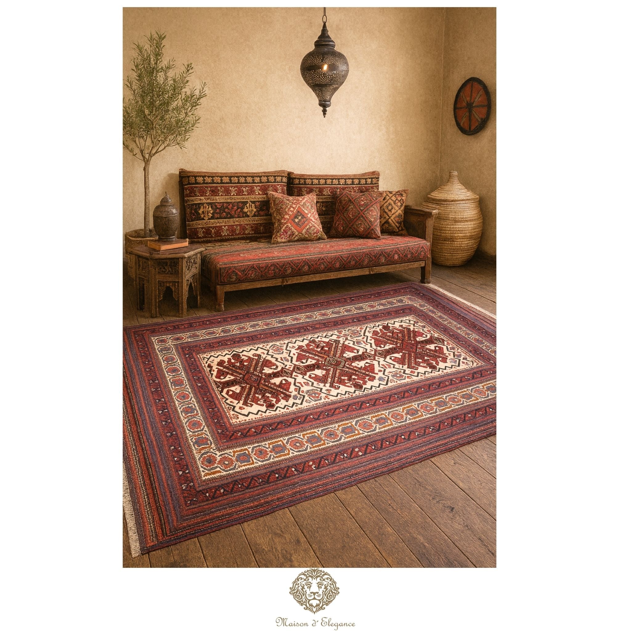 Alfombra Soumak Artesanal Lana/ Tintes Vegetales 260 x 200 cm