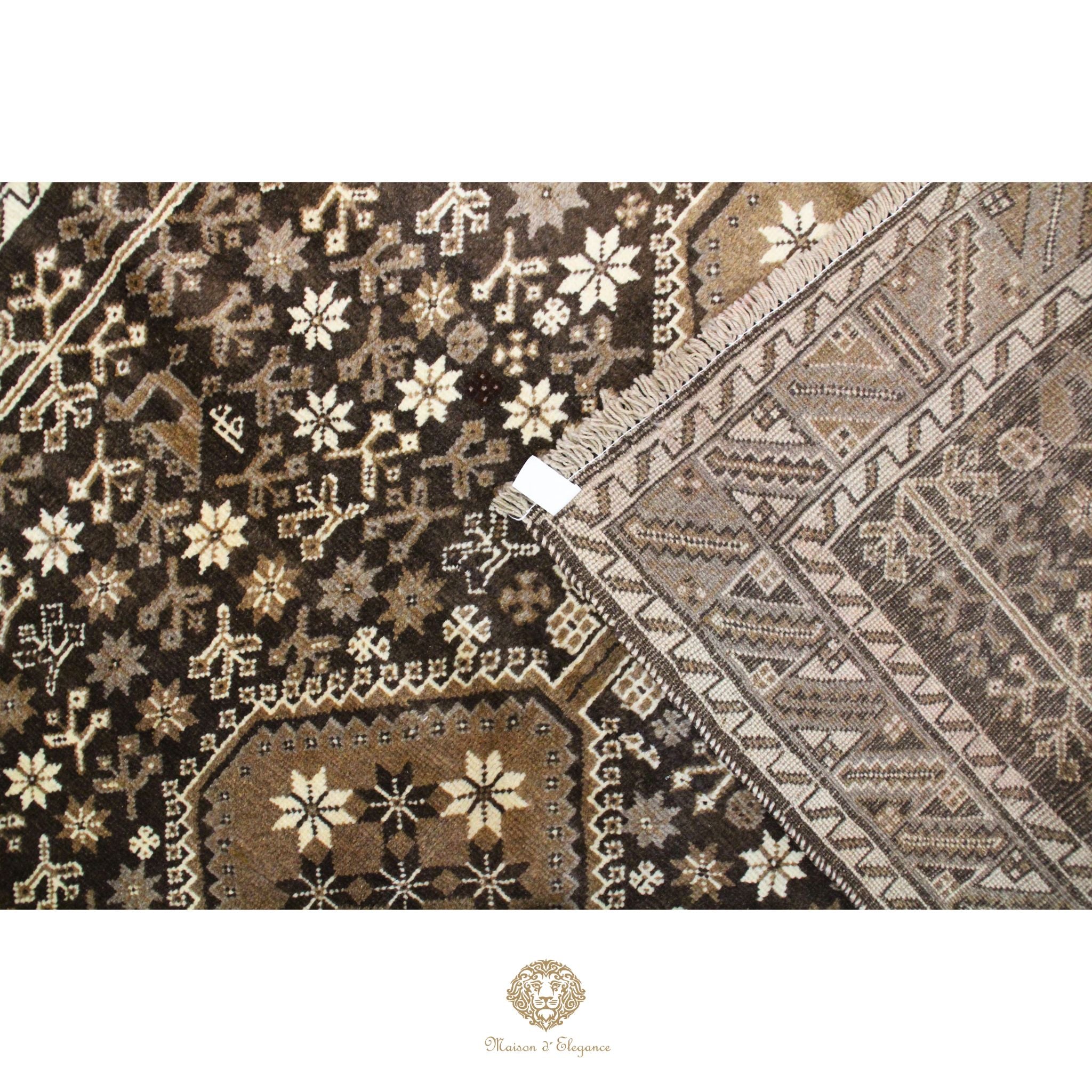 Alfombra Shiraz Color Tierra Rombos Lana Persa 281 x 160 cm