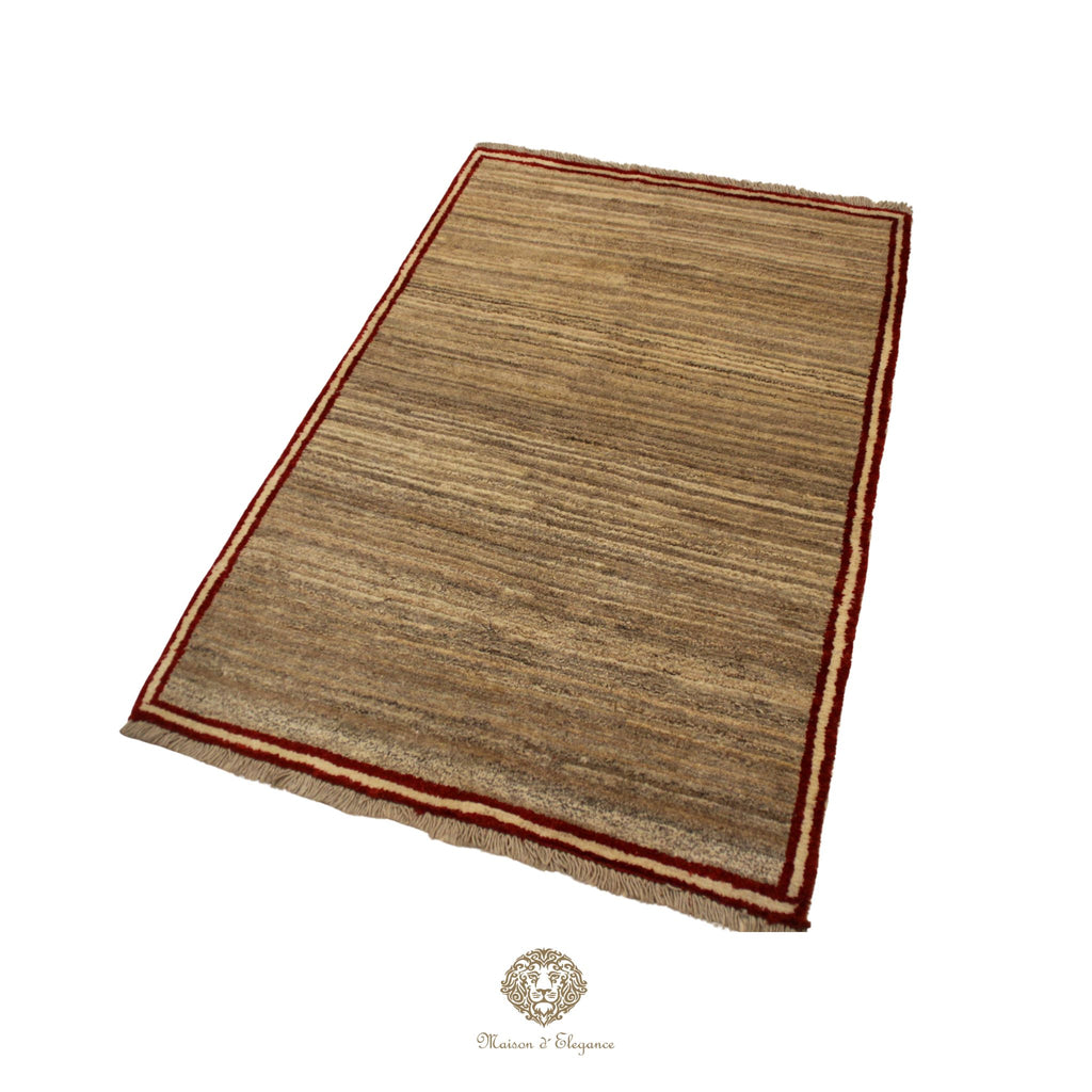 Alfombra Lana Lisa Gris | Diseño Minimalista Tejida a Mano 163 x 104 cm