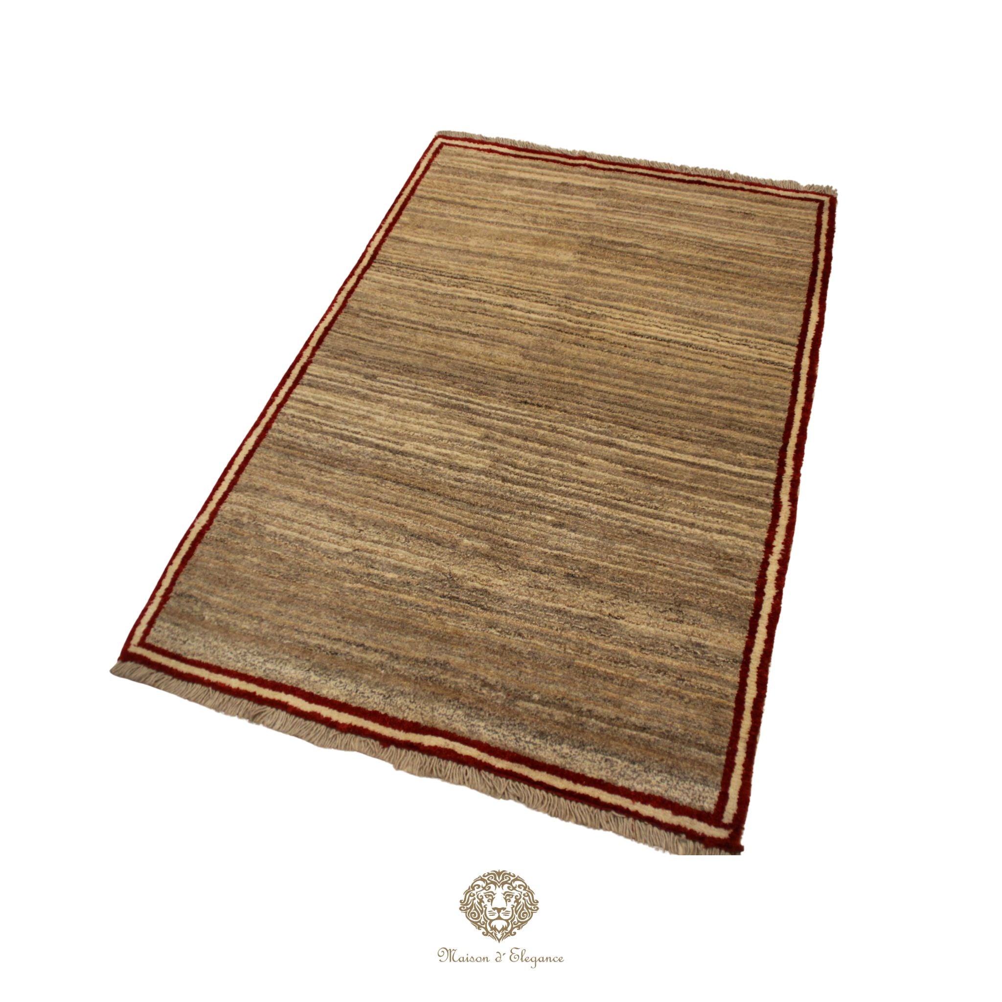 Alfombra Lana Lisa Gris | Diseño Minimalista Tejida a Mano 163 x 104 cm