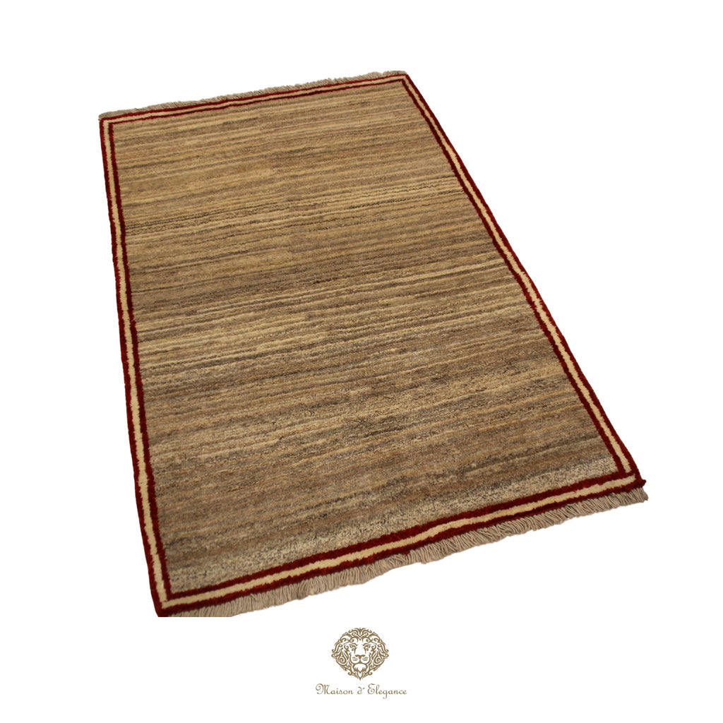 Alfombra Lana Lisa Gris | Diseño Minimalista Tejida a Mano 163 x 104 cm