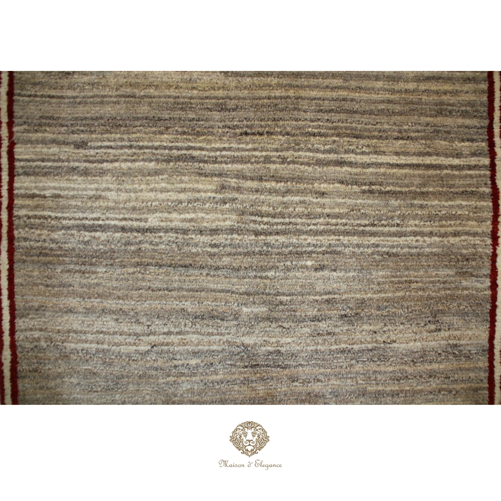 Alfombra Lana Lisa Gris | Diseño Minimalista Tejida a Mano 163 x 104 cm