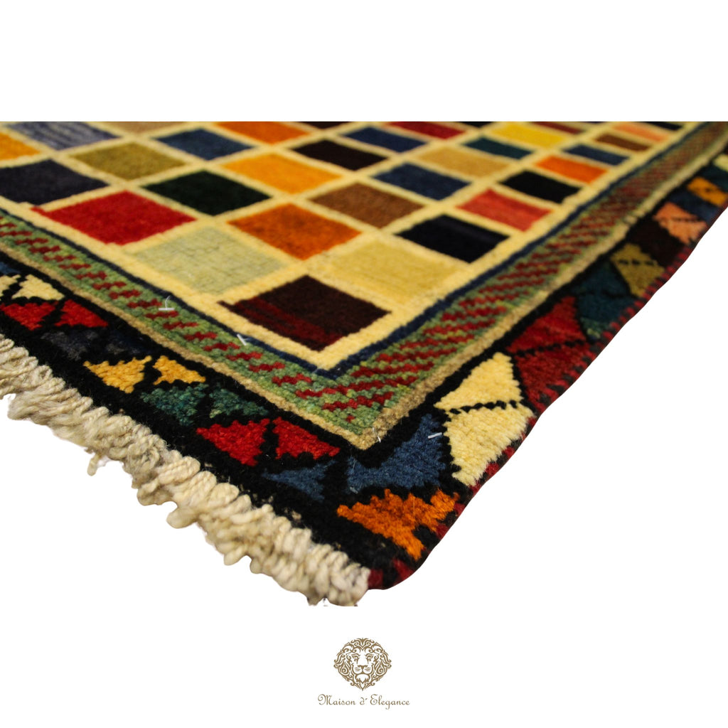 Alfombra Lana Moderna Geométrica Multicolor 166 x 103 cm