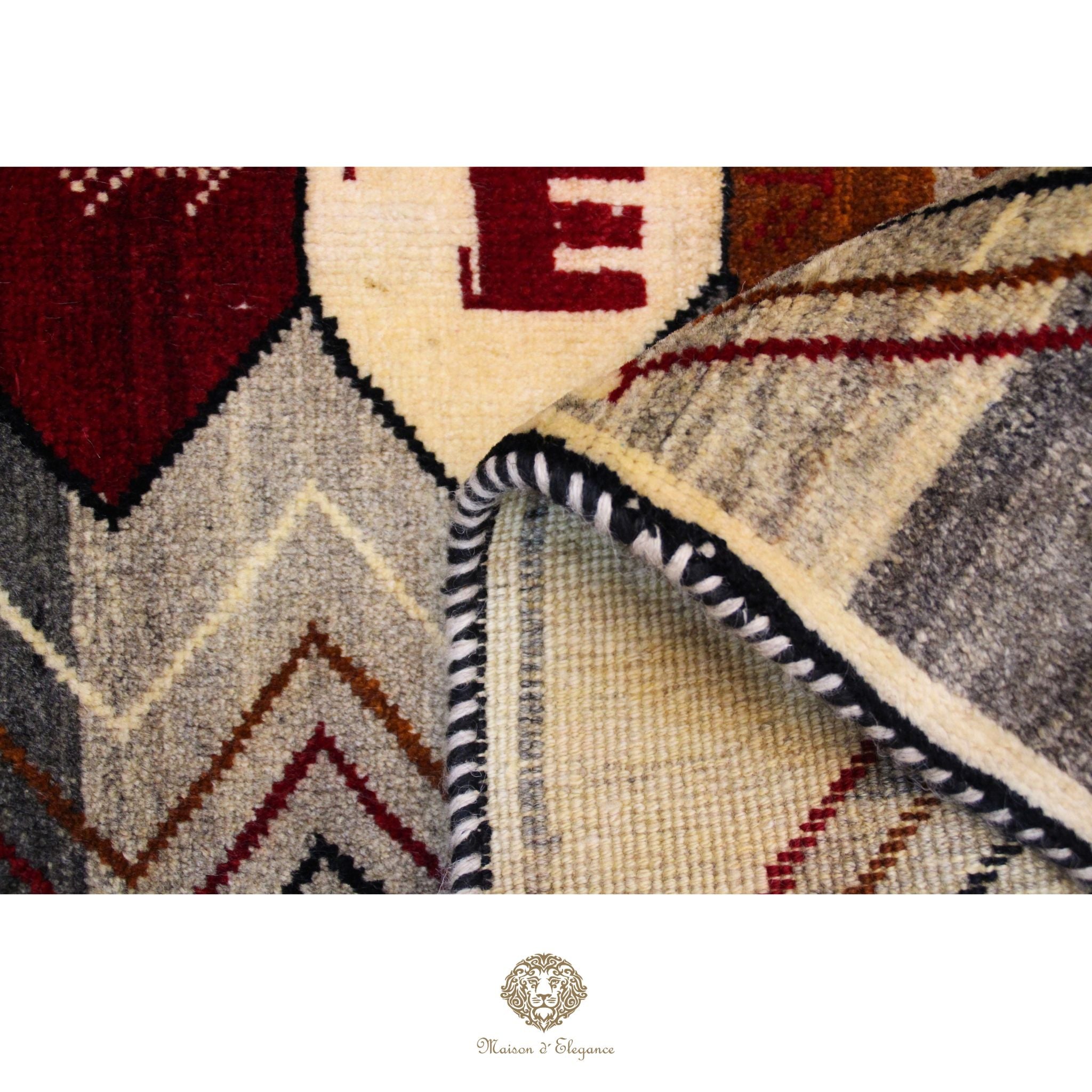 Alfombra Shiraz Tribal Lana Colores Neutros 153 x 101 cm