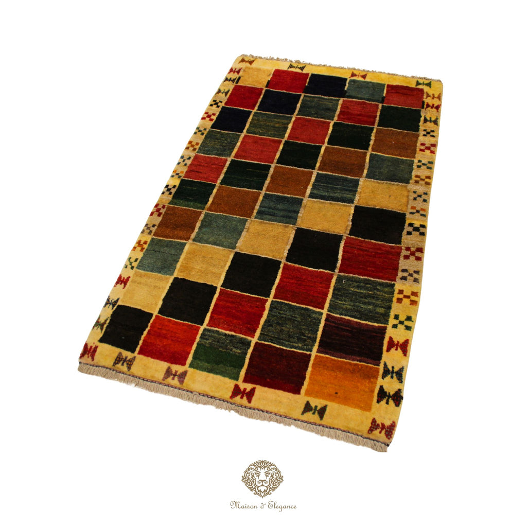 Alfombra Lana Moderna Geométrica Multicolor 143 x 87 cm